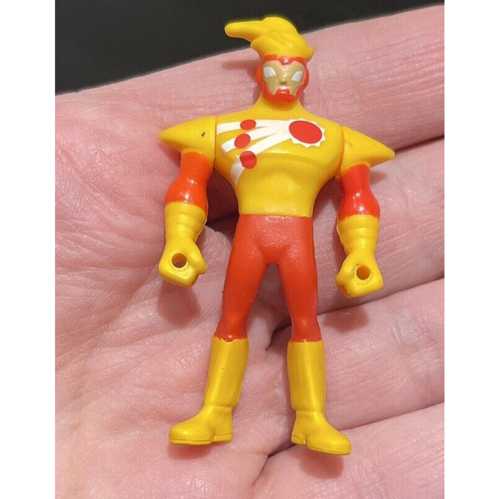 DC Justice League 2 1/4” Firestorm Mini Action Figure Yellow Red White RARE HTF